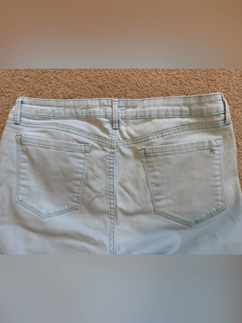 Jessica Simpson Rolled Crop Skinny Women’s Light Mint Green jeans - 12/31 - Picture 5 of 6